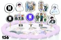 TOPPERY NA TORT OZDOBNE DEKORACJA ZESTAW - BTS KPOP POP 10szt.