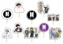 TOPPERY NA TORT OZDOBNE DEKORACJA ZESTAW - BTS KPOP POP 10szt.