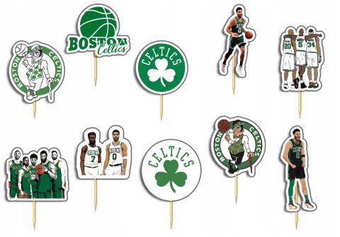 TOPPERY NA TORT OZDOBNE DEKORACJA ZESTAW - CELTICS NBA KOSZYKÓWKA 10szt. TOPPERY NA TORT OZDOBNE DEKORACJA ZESTAW - CELTICS NBA KOSZYKÓWKA 10szt.