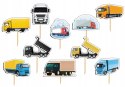 TOPPERY NA TORT OZDOBNE DEKORACJA ZESTAW - CIĘŻARÓKA TRUCK 10szt.