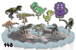 TOPPERY NA TORT OZDOBNE DEKORACJA ZESTAW - DINOZAURY DINOZAUR DINO 10szt.