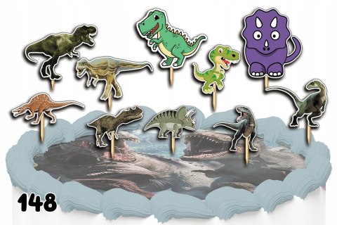 TOPPERY NA TORT OZDOBNE DEKORACJA ZESTAW - DINOZAURY DINOZAUR DINO 10szt. TOPPERY NA TORT OZDOBNE DEKORACJA ZESTAW - DINOZAURY DINOZAUR DINO 10szt.
