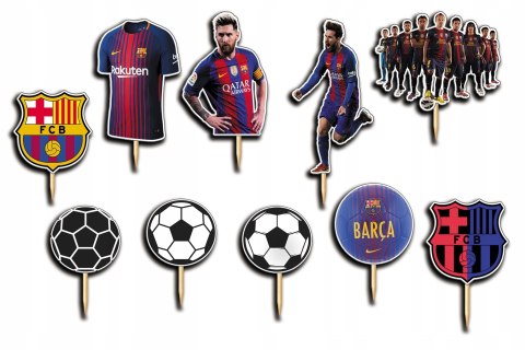 TOPPERY NA TORT OZDOBNE DEKORACJA ZESTAW - FC BARCELONA PIŁKA 10szt. TOPPERY NA TORT OZDOBNE DEKORACJA ZESTAW - FC BARCELONA PIŁKA 10szt.