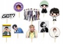 TOPPERY NA TORT OZDOBNE DEKORACJA ZESTAW - GOT7 KPOP POP 10szt.