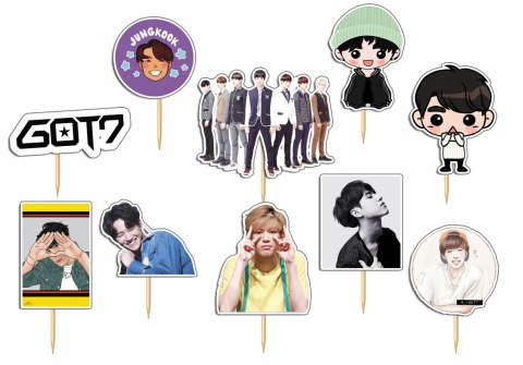 TOPPERY NA TORT OZDOBNE DEKORACJA ZESTAW - GOT7 KPOP POP 10szt. TOPPERY NA TORT OZDOBNE DEKORACJA ZESTAW - GOT7 KPOP POP 10szt.