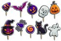 TOPPERY NA TORT OZDOBNE DEKORACJA ZESTAW - HALLOWEEN DYNIA 10szt.