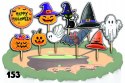 TOPPERY NA TORT OZDOBNE DEKORACJA ZESTAW - HALLOWEEN DYNIA 10szt.