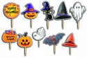 TOPPERY NA TORT OZDOBNE DEKORACJA ZESTAW - HALLOWEEN DYNIA 10szt.