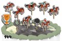 TOPPERY NA TORT OZDOBNE DEKORACJA ZESTAW - KONIE KONIK KOŃ HOBBY 10szt.