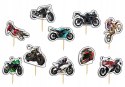 TOPPERY NA TORT OZDOBNE DEKORACJA ZESTAW - MOTORY MOTOR 10szt.