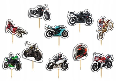 TOPPERY NA TORT OZDOBNE DEKORACJA ZESTAW - MOTORY MOTOR 10szt. TOPPERY NA TORT OZDOBNE DEKORACJA ZESTAW - MOTORY MOTOR 10szt.