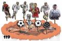 TOPPERY NA TORT OZDOBNE DEKORACJA ZESTAW - PIŁKA NOŻNA RONALDO 10szt.