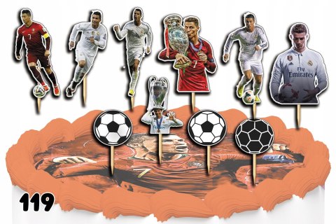 TOPPERY NA TORT OZDOBNE DEKORACJA ZESTAW - PIŁKA NOŻNA RONALDO 10szt. TOPPERY NA TORT OZDOBNE DEKORACJA ZESTAW - PIŁKA NOŻNA RONALDO 10szt.