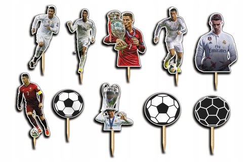 TOPPERY NA TORT OZDOBNE DEKORACJA ZESTAW - PIŁKA NOŻNA RONALDO 10szt. TOPPERY NA TORT OZDOBNE DEKORACJA ZESTAW - PIŁKA NOŻNA RONALDO 10szt.