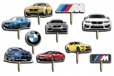 TOPPERY NA TORT OZDOBNE DEKORACJA ZESTAW - SAMOCHODY BMW AUTA 10szt. TOPPERY NA TORT OZDOBNE DEKORACJA ZESTAW - SAMOCHODY BMW AUTA 10szt.