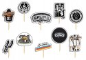 TOPPERY NA TORT OZDOBNE DEKORACJA ZESTAW - SPURS LOGO 10szt.