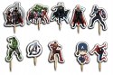 TOPPERY NA TORT OZDOBNE DEKORACJA ZESTAW - AVENGERS MARVEL 10szt.