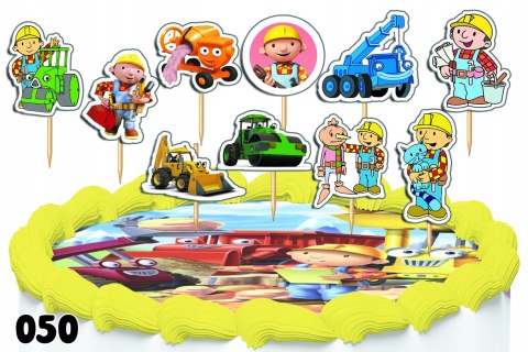 TOPPERY NA TORT OZDOBNE DEKORACJA ZESTAW - BOB BUDOWNICZY BAJKA 10szt. TOPPERY NA TORT OZDOBNE DEKORACJA ZESTAW - BOB BUDOWNICZY BAJKA 10szt.