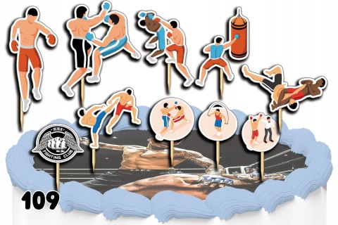 TOPPERY NA TORT OZDOBNE DEKORACJA ZESTAW - BOKS MMA SPORTY 10szt. TOPPERY NA TORT OZDOBNE DEKORACJA ZESTAW - BOKS MMA SPORTY 10szt.