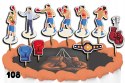 TOPPERY NA TORT OZDOBNE DEKORACJA ZESTAW - BOKS MMA SPORTY 10szt.