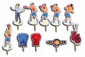 TOPPERY NA TORT OZDOBNE DEKORACJA ZESTAW - BOKS MMA SPORTY 10szt.