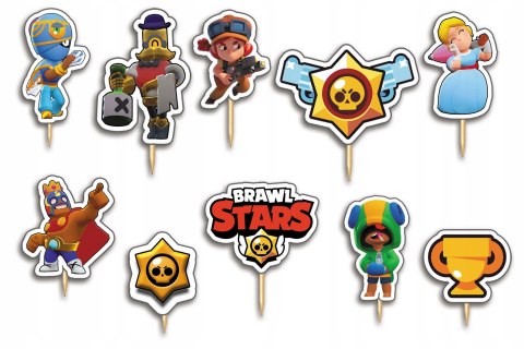 TOPPERY NA TORT OZDOBNE DEKORACJA ZESTAW - BRAWL STARS BAJKA 10szt. TOPPERY NA TORT OZDOBNE DEKORACJA ZESTAW - BRAWL STARS BAJKA 10szt.