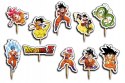 TOPPERY NA TORT OZDOBNE DEKORACJA ZESTAW - DRAGON BALL ANIME BAJKA 10szt.