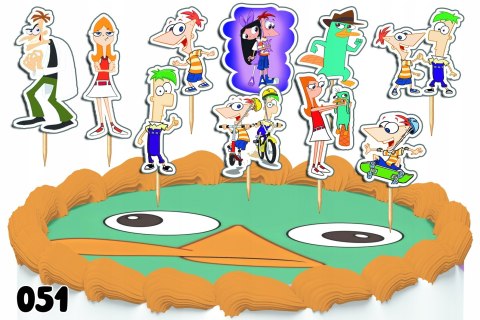 TOPPERY NA TORT OZDOBNE DEKORACJA ZESTAW - FINEASZ I FERB BAJKA 10szt. TOPPERY NA TORT OZDOBNE DEKORACJA ZESTAW - FINEASZ I FERB BAJKA 10szt.