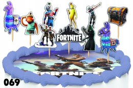 TOPPERY NA TORT OZDOBNE DEKORACJA ZESTAW - FORTNITE GRY BAJKA 10szt.