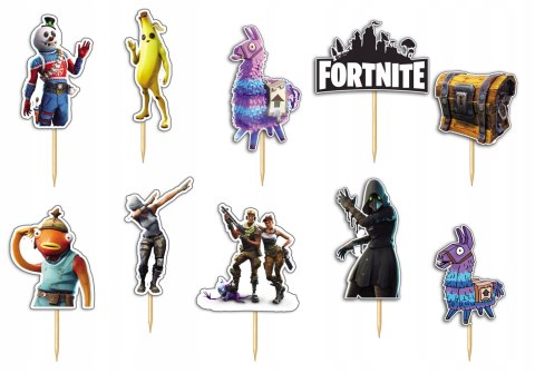 TOPPERY NA TORT OZDOBNE DEKORACJA ZESTAW - FORTNITE GRY BAJKA 10szt. TOPPERY NA TORT OZDOBNE DEKORACJA ZESTAW - FORTNITE GRY BAJKA 10szt.