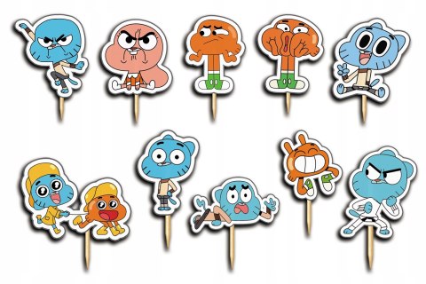 TOPPERY NA TORT OZDOBNE DEKORACJA ZESTAW - GUMBALL BAJKA 10szt. TOPPERY NA TORT OZDOBNE DEKORACJA ZESTAW - GUMBALL BAJKA 10szt.