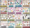TOPPERY NA TORT OZDOBNE DEKORACJA ZESTAW - GUMBALL BAJKA 10szt.