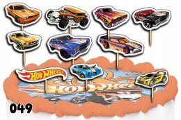 TOPPERY NA TORT OZDOBNE DEKORACJA ZESTAW - HOT WHEELS BAJKA 10szt.