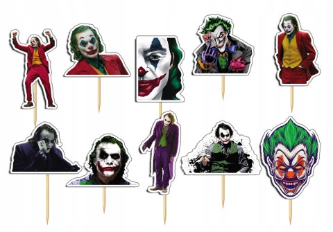 TOPPERY NA TORT OZDOBNE DEKORACJA ZESTAW - JOKER FILMY SERIALE 10szt. TOPPERY NA TORT OZDOBNE DEKORACJA ZESTAW - JOKER FILMY SERIALE 10szt.
