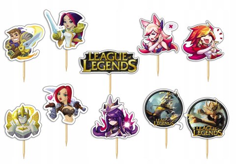 TOPPERY NA TORT OZDOBNE DEKORACJA ZESTAW - LOL LEAGUE OF LEGENDS 10szt. TOPPERY NA TORT OZDOBNE DEKORACJA ZESTAW - LOL LEAGUE OF LEGENDS 10szt.