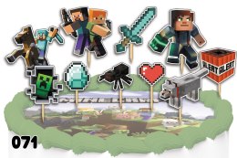 TOPPERY NA TORT OZDOBNE DEKORACJA ZESTAW - MINE.CRAFT GRY BAJKA 10szt.