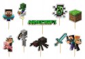 TOPPERY NA TORT OZDOBNE DEKORACJA ZESTAW - MINE.CRAFT GRY BAJKA 10szt.