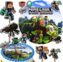 TOPPERY NA TORT OZDOBNE DEKORACJA ZESTAW - MINE.CRAFT GRY BAJKA 10szt.