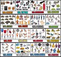 TOPPERY NA TORT OZDOBNE DEKORACJA ZESTAW - MINE.CRAFT GRY BAJKA 10szt.