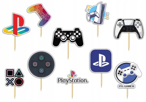 TOPPERY NA TORT OZDOBNE DEKORACJA ZESTAW - PLAYSTATION KONSOLA 10szt. TOPPERY NA TORT OZDOBNE DEKORACJA ZESTAW - PLAYSTATION KONSOLA 10szt.