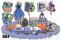 TOPPERY NA TORT OZDOBNE DEKORACJA ZESTAW - RAINBOW FRIENDS BAJKA 10szt.