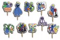 TOPPERY NA TORT OZDOBNE DEKORACJA ZESTAW - RAINBOW FRIENDS BAJKA 10szt.