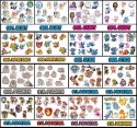 TOPPERY NA TORT OZDOBNE DEKORACJA ZESTAW - RAINBOW FRIENDS BAJKA 10szt.