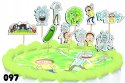 TOPPERY NA TORT OZDOBNE DEKORACJA ZESTAW - RICK I MORTY SERIALE 10szt.