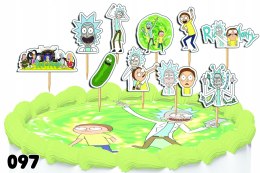 TOPPERY NA TORT OZDOBNE DEKORACJA ZESTAW - RICK I MORTY SERIALE 10szt.