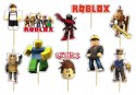 TOPPERY NA TORT OZDOBNE DEKORACJA ZESTAW - ROBLOX GRY BAJKA 10szt.