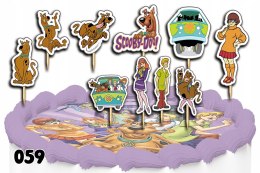 TOPPERY NA TORT OZDOBNE DEKORACJA ZESTAW - SCOOBY-DOO BAJKA 10szt.