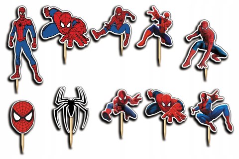 TOPPERY NA TORT OZDOBNE DEKORACJA ZESTAW - SPIDERMAN GRY BAJKI 10szt. TOPPERY NA TORT OZDOBNE DEKORACJA ZESTAW - SPIDERMAN GRY BAJKI 10szt.
