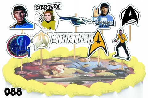 TOPPERY NA TORT OZDOBNE DEKORACJA ZESTAW - STAR TREK FILM SERIALE 10szt.