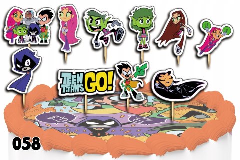 TOPPERY NA TORT OZDOBNE DEKORACJA ZESTAW - TEEN TITANS BAJKA 10szt. TOPPERY NA TORT OZDOBNE DEKORACJA ZESTAW - TEEN TITANS BAJKA 10szt.